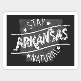 Arkansas - Stay Natural (White) Sticker